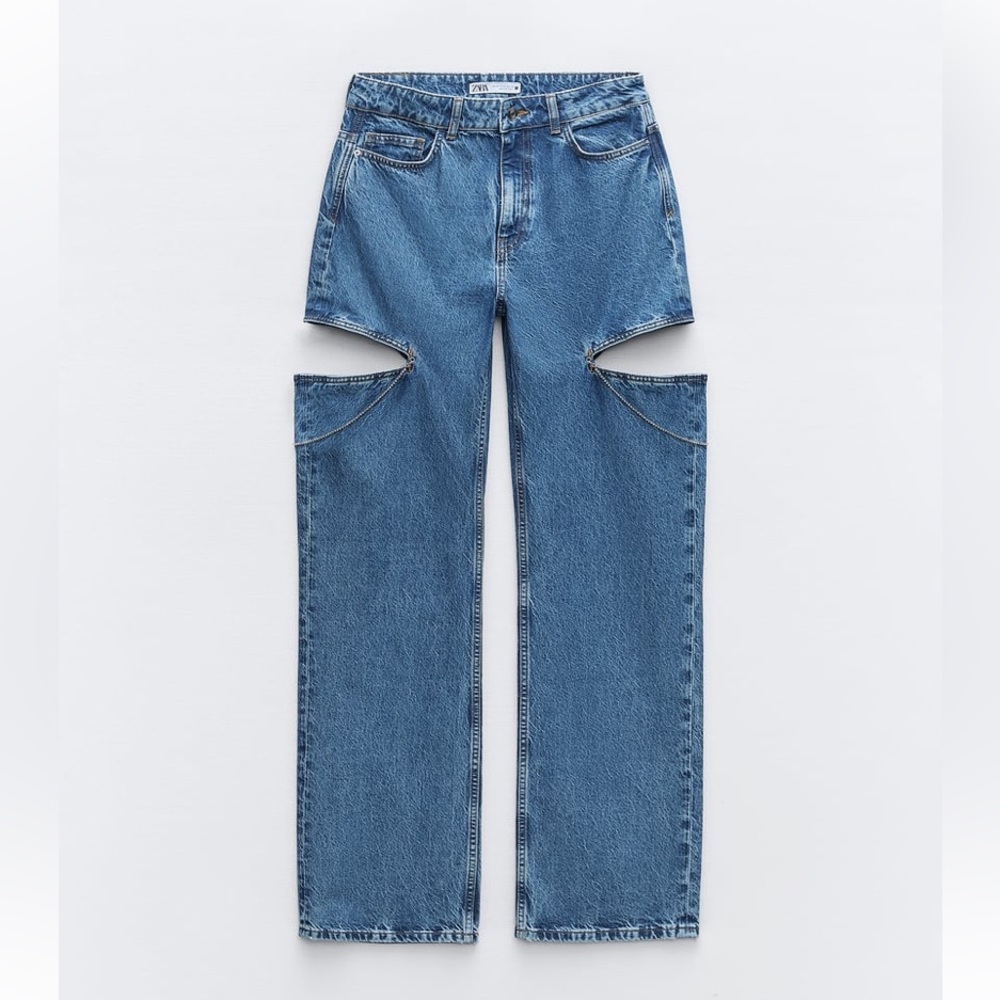 Zara cut out jewel jeans